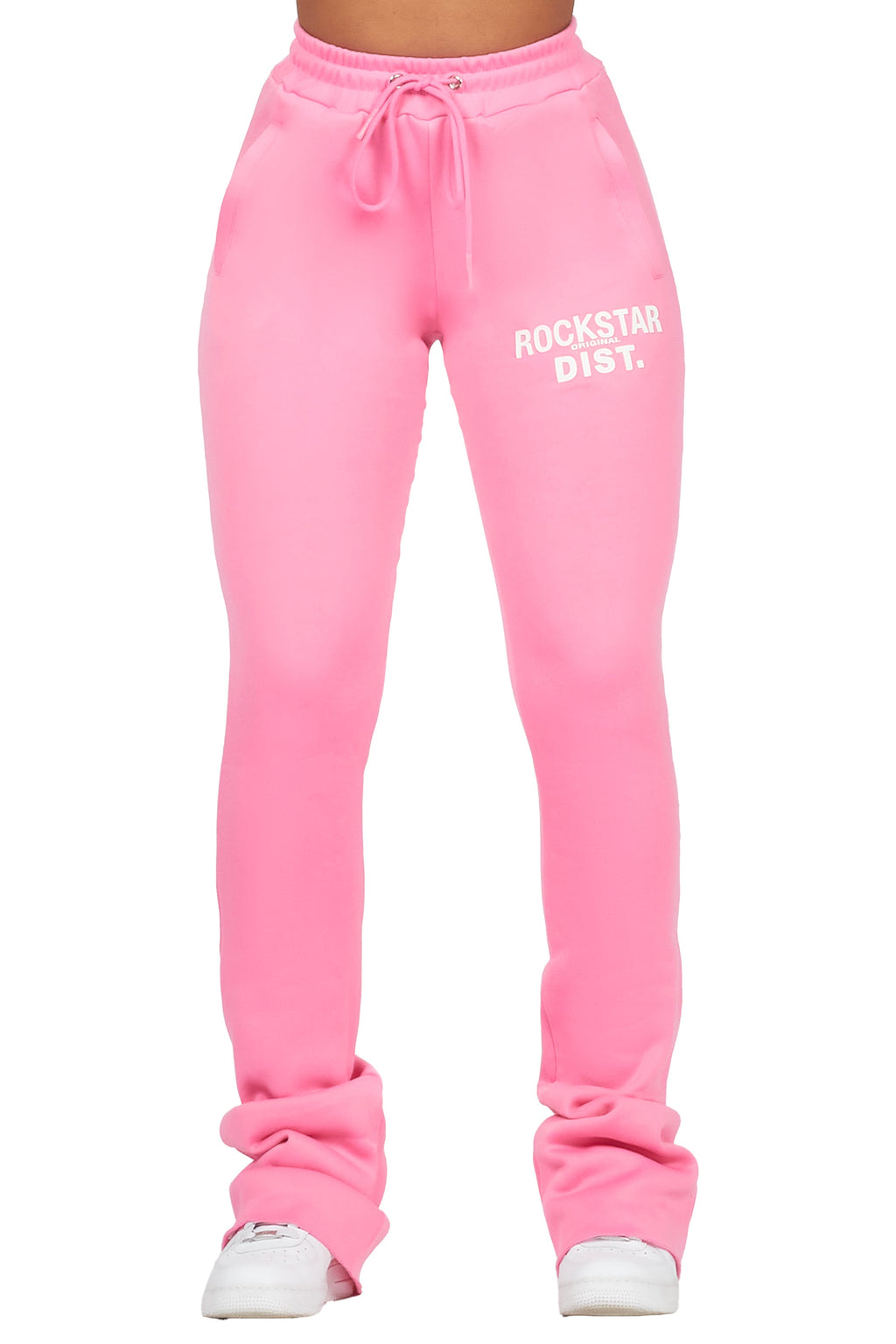 Juliana Bubblegum Pink Super Stacked Track Pant