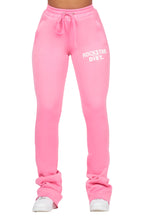 Juliana Bubblegum Pink Super Stacked Track Pant