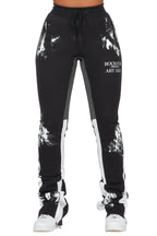 Filipa Black Stacked Flare Pant