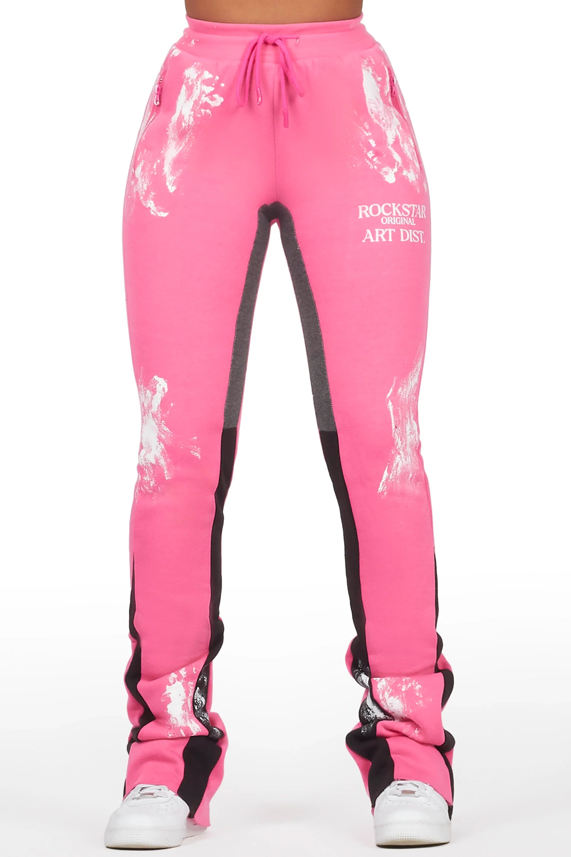 Filipa Hot Pink Stacked Flare Pant