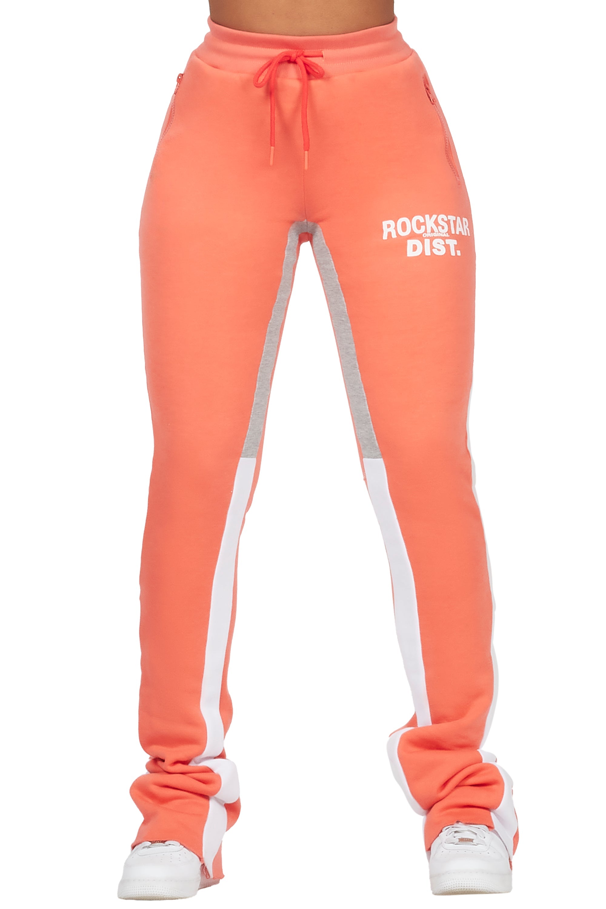 Sylita Coral Super Stacked Track Pant