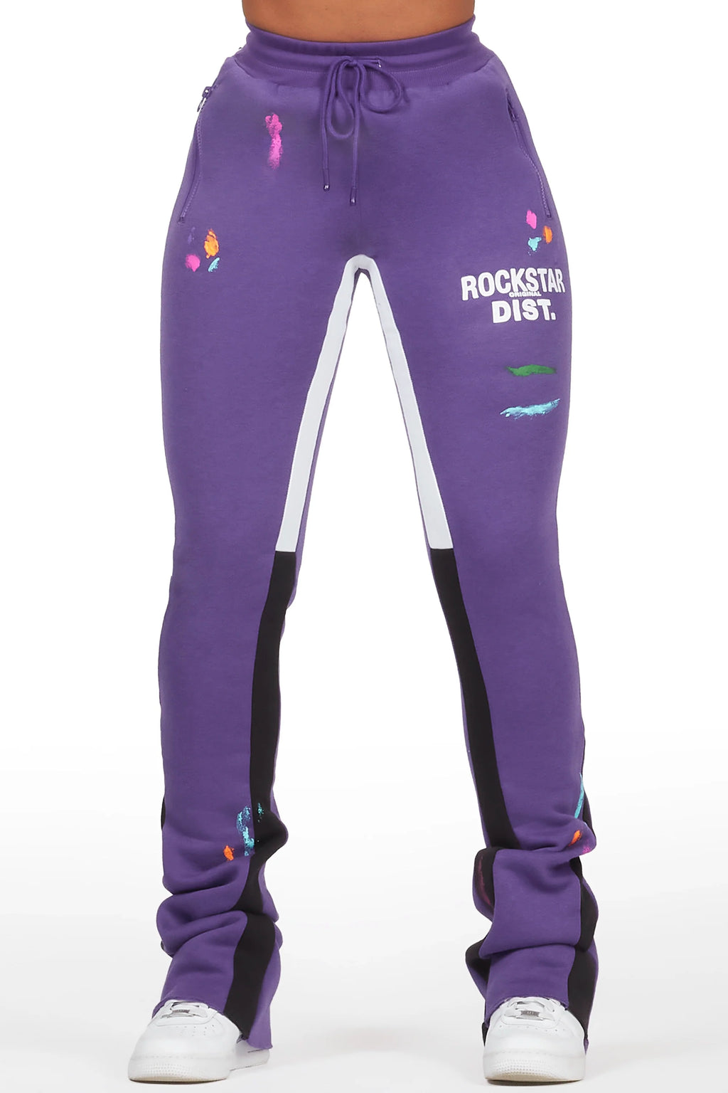 Karenthia Purple Stacked Track Pant