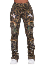 Alisson Cheetah Cargo Super Stacked Jean