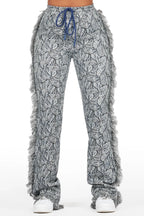 Syncere Navy Tapestry Stacked Pant