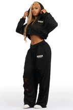 Corrina Black French Terry Oversized Trackset