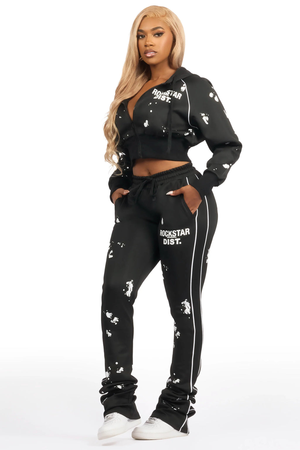 Maxine Black Tricot Stacked Trackset