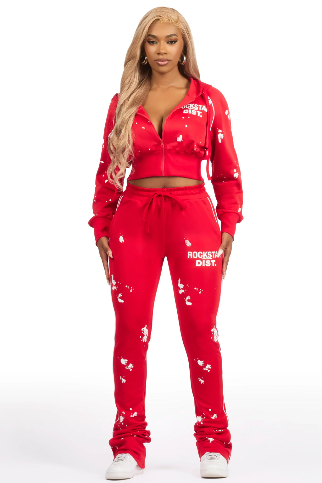 Maxine Red Tricot Stacked Trackset