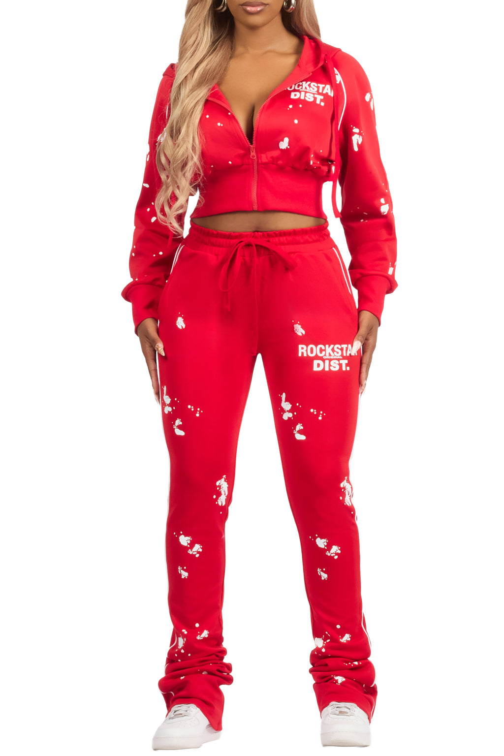 Maxine Red Tricot Stacked Trackset