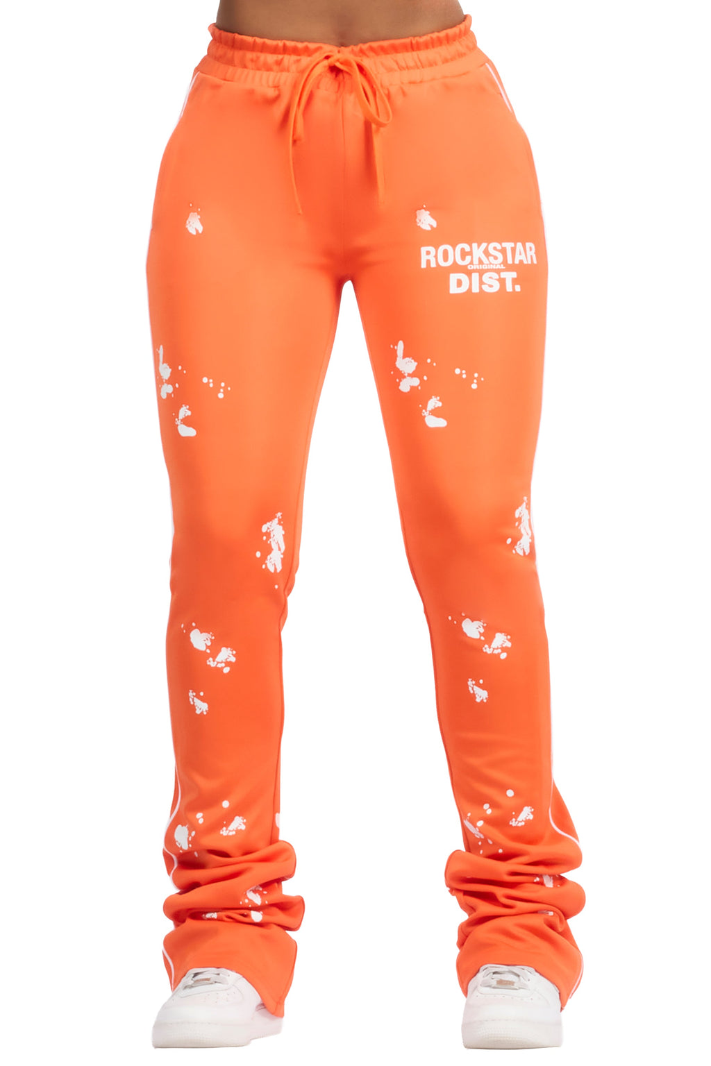 Selah Orange Stacked Track Pant