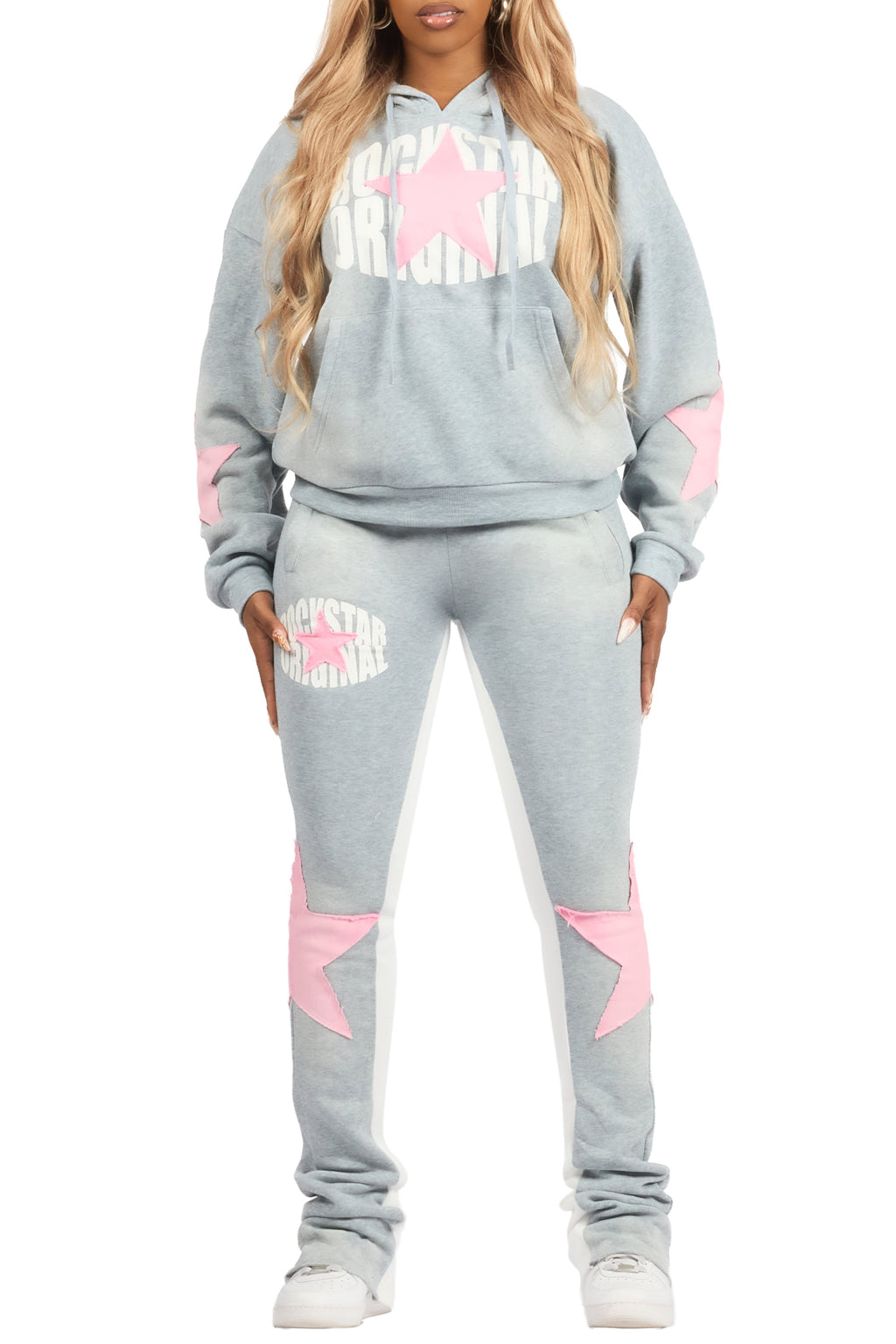 Kaliyah Heather Grey Super Stacked Trackset