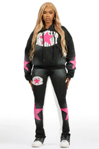 Kaliyah Black/Pink Super Stacked Trackset