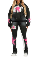 Kaliyah Black/Pink Super Stacked Trackset