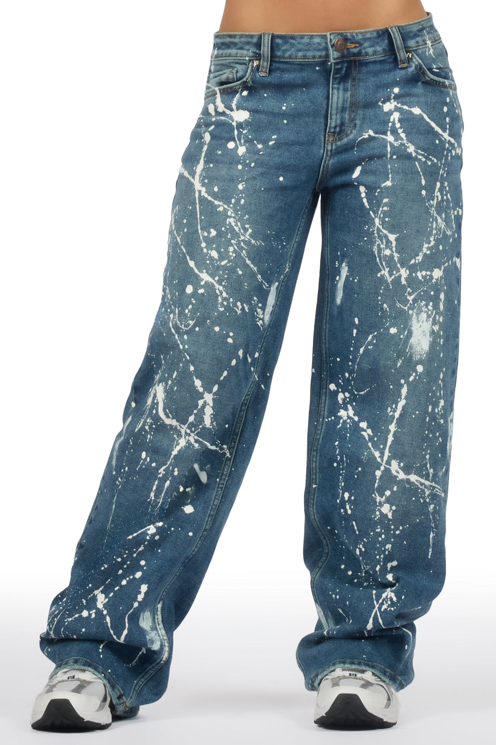 Shontalay Med. Wash Painted Baggy Jean