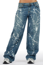 Shontalay Med. Wash Painted Baggy Jean