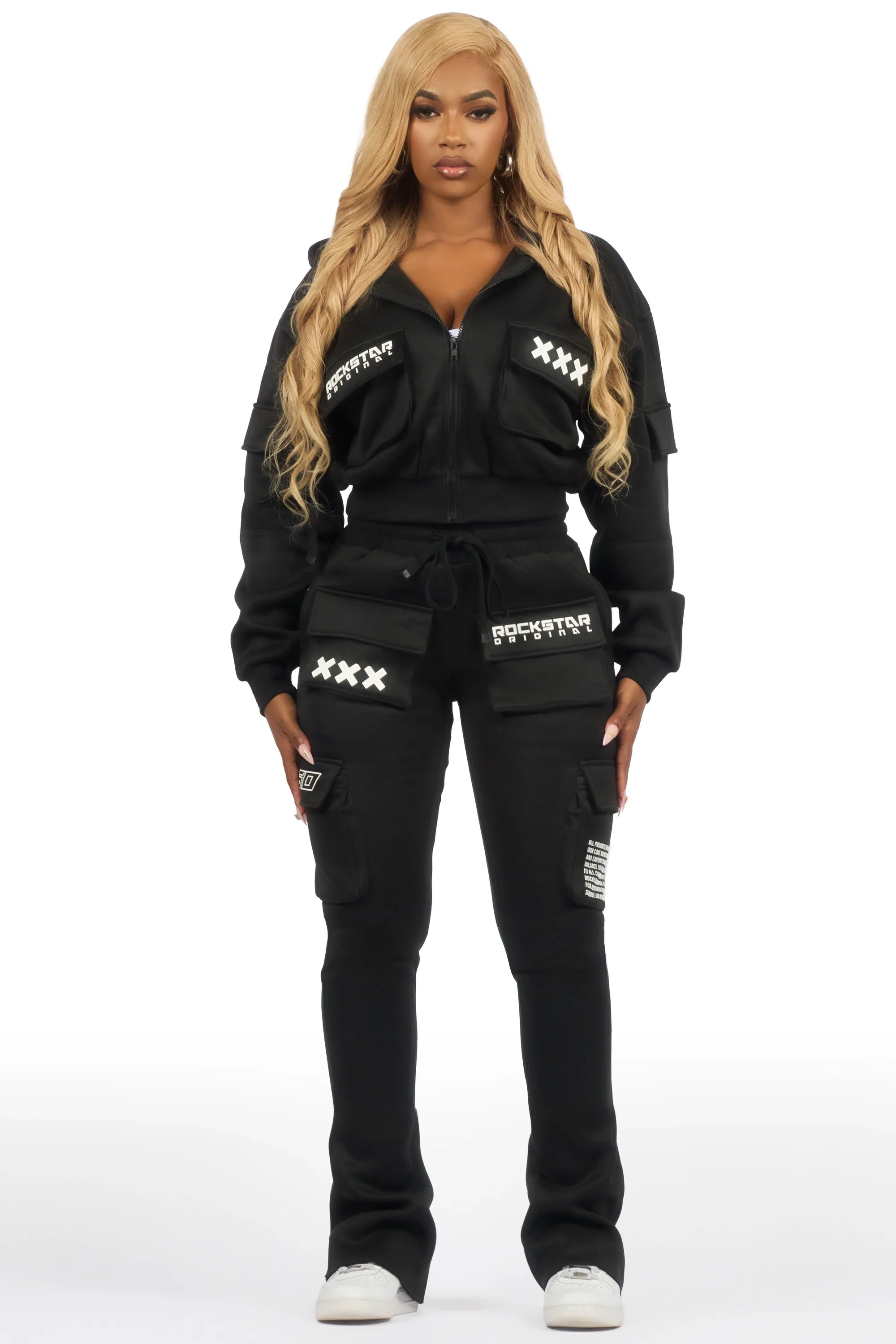 Natanya Black Cargo Stacked Trackset