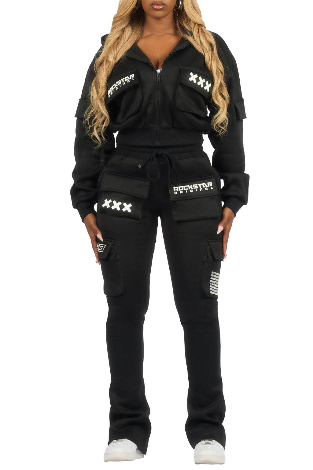 Natanya Black Cargo Stacked Trackset