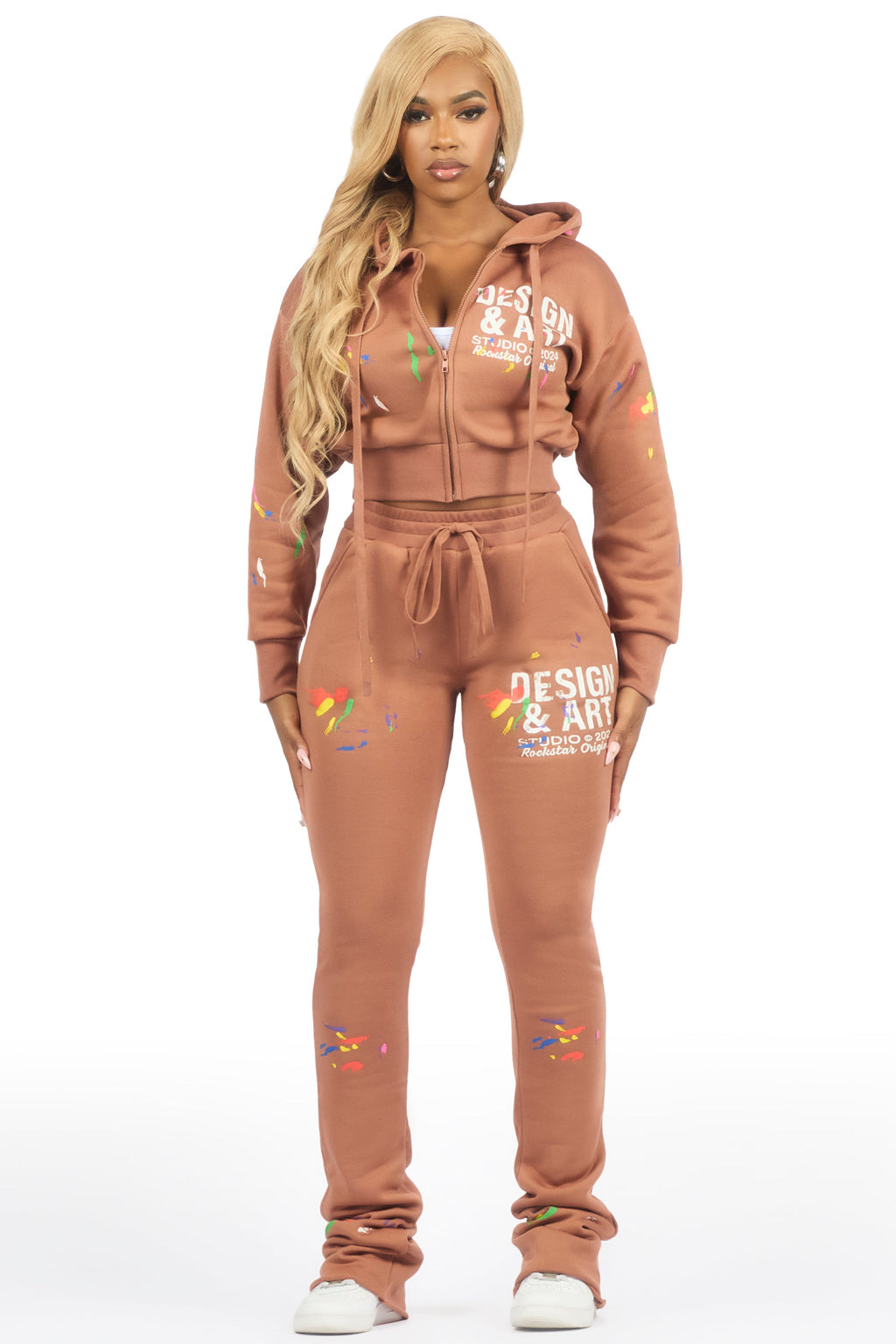 Kristiane Mocha Crop Super Stacked Trackset