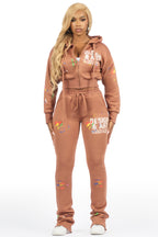 Kristiane Mocha Crop Super Stacked Trackset