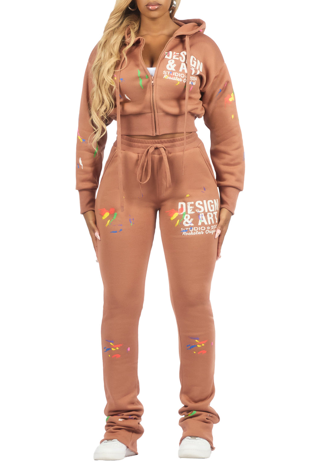 Kristiane Mocha Crop Super Stacked Trackset