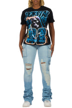 Latachie Black Tee & Vixen Light Wash Jean Set