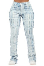 Taquila Light Wash Stacked Flare Jean