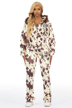 Benita Cow Print Super Stacked Trackset
