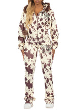 Benita Cow Print Super Stacked Trackset
