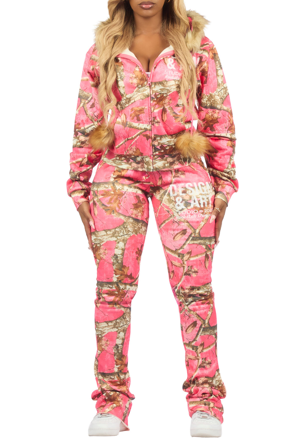 Benita Pink Tree Camo Super Stacked Trackset