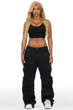Sequoia Black Baggy Cargo Jean