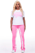Monique White/Bubblegum Pink T-Shirt Trackset