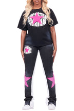 Kaliyah Black T-Shirt Trackset