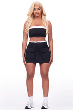 Allahna Black Skirt Set