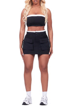 Allahna Black Skirt Set