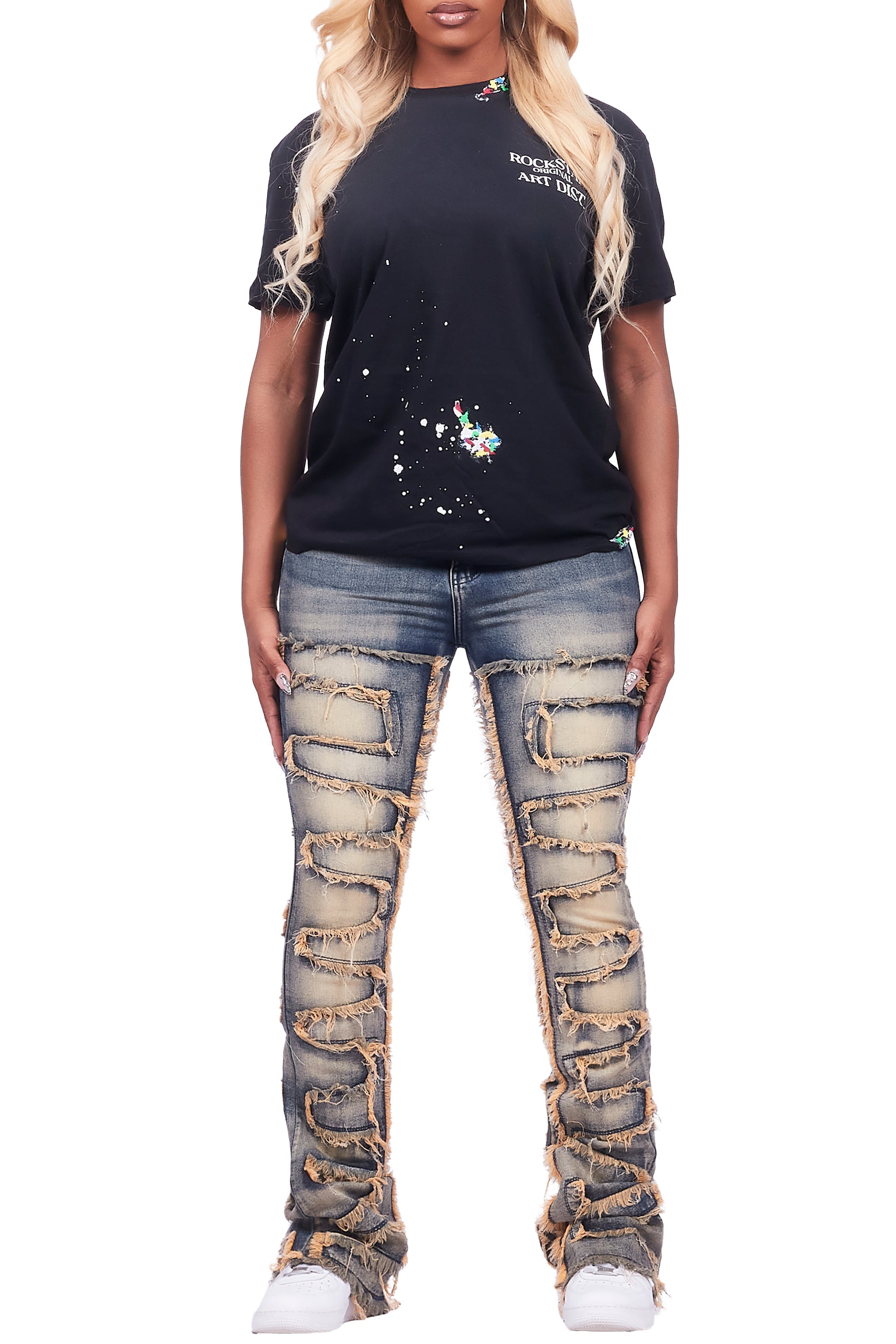 Laahanti Black/Tint T-Shirt & Jean Set