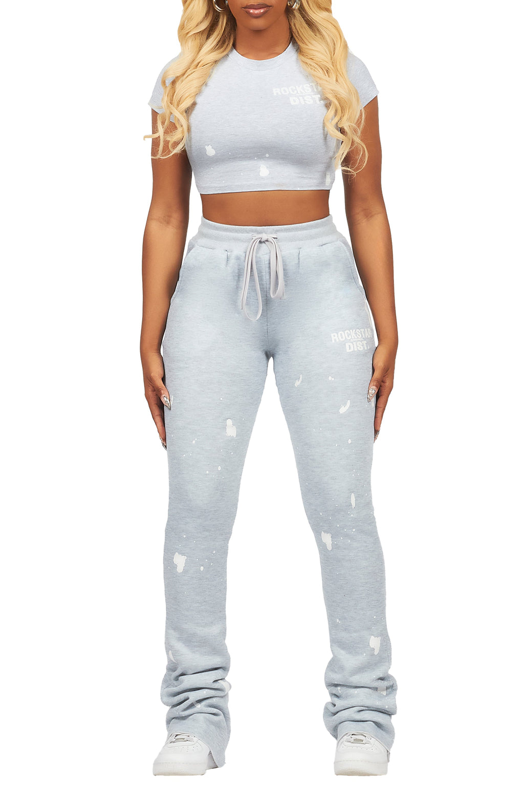 Kristina Heather Grey T-Shirt Super Stacked Trackset