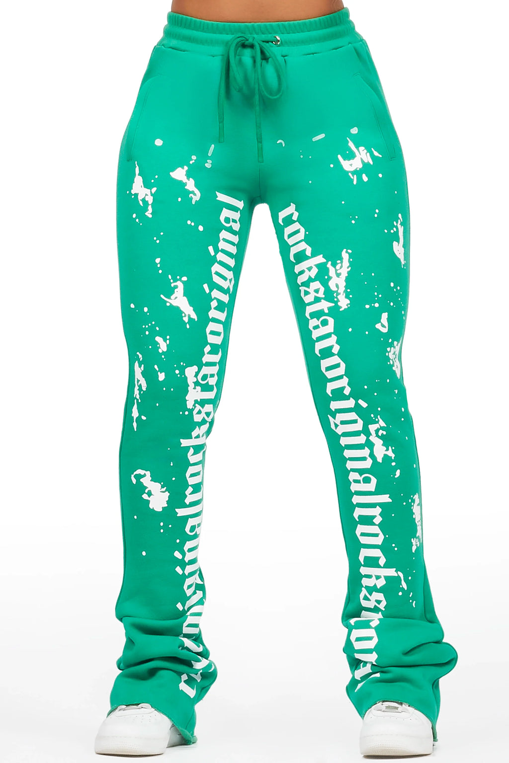 Adwinna Green Super Stacked Track Pant