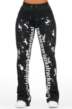 Adwinna Black Super Stacked Track Pant