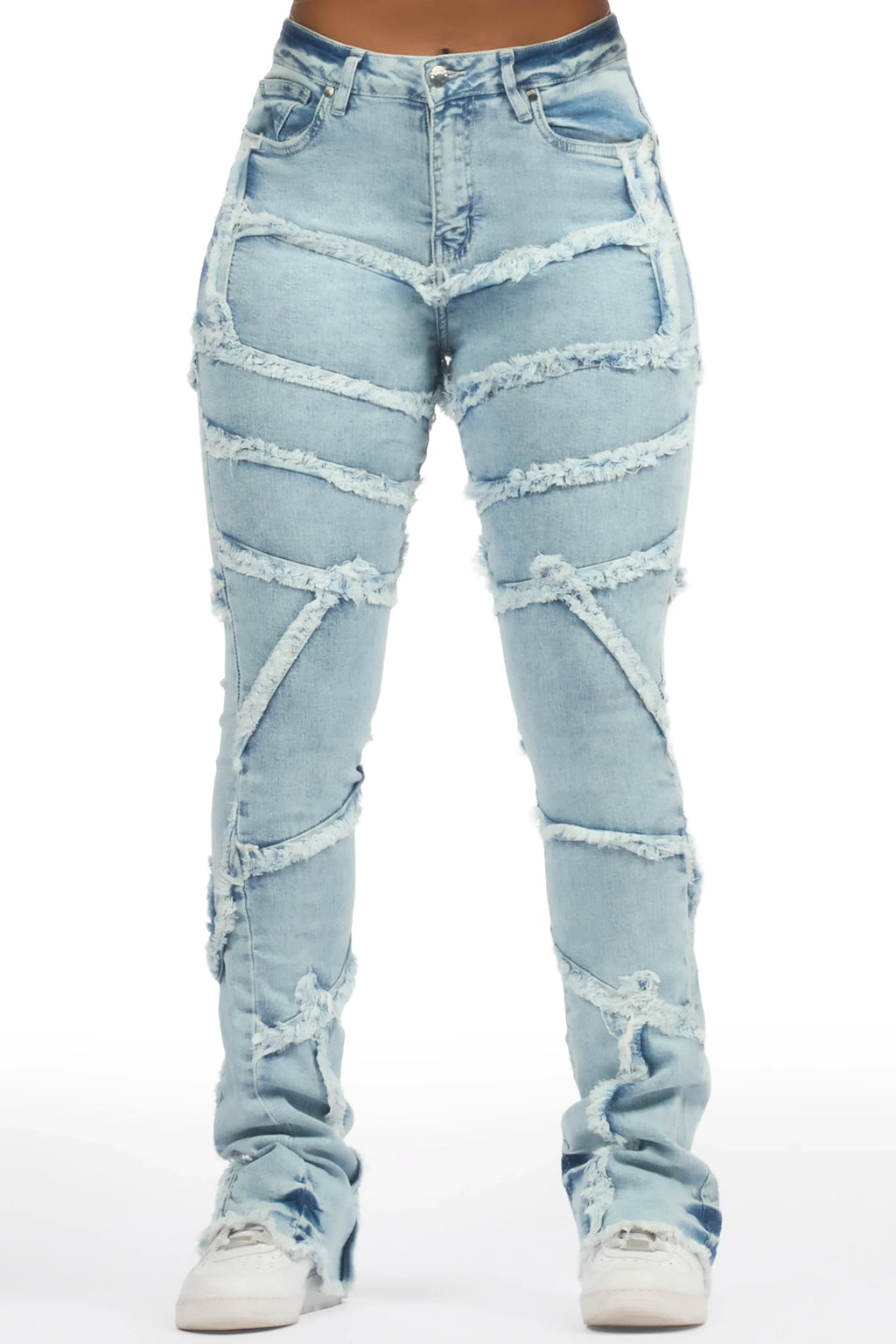 Zytaii Light Wash Stacked Flare Jean
