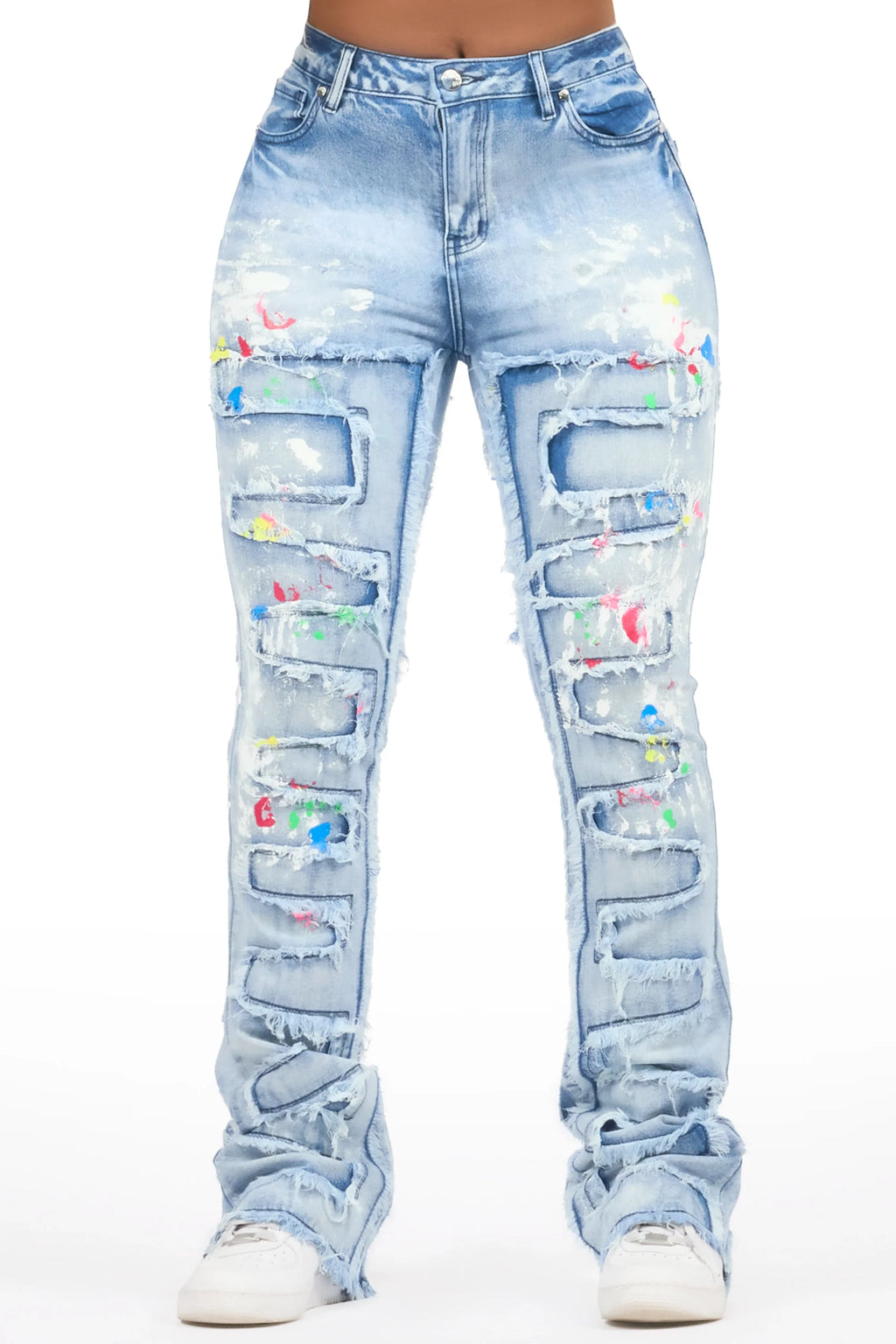 Raeshell Med. Wash Painted Stacked Jean