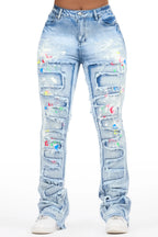 Raeshell Med. Wash Painted Stacked Jean