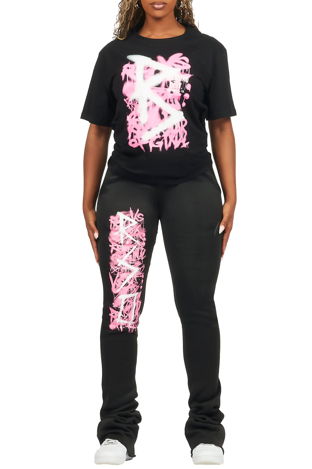 Nahomy Black T-Shirt Trackset