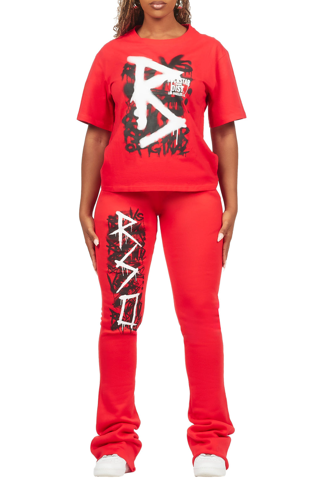 Nahomy Red T-Shirt Trackset