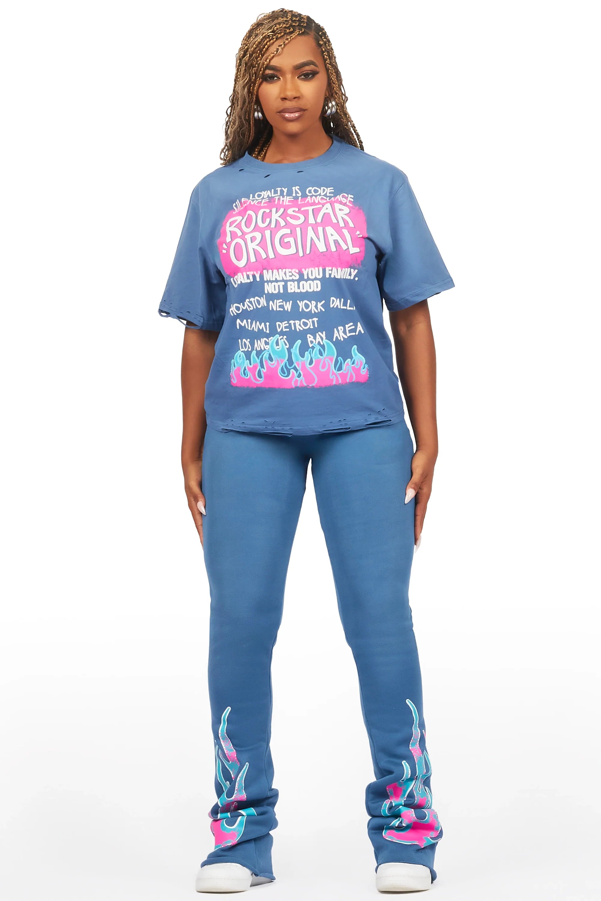 Bridgette Navy T-Shirt Trackset