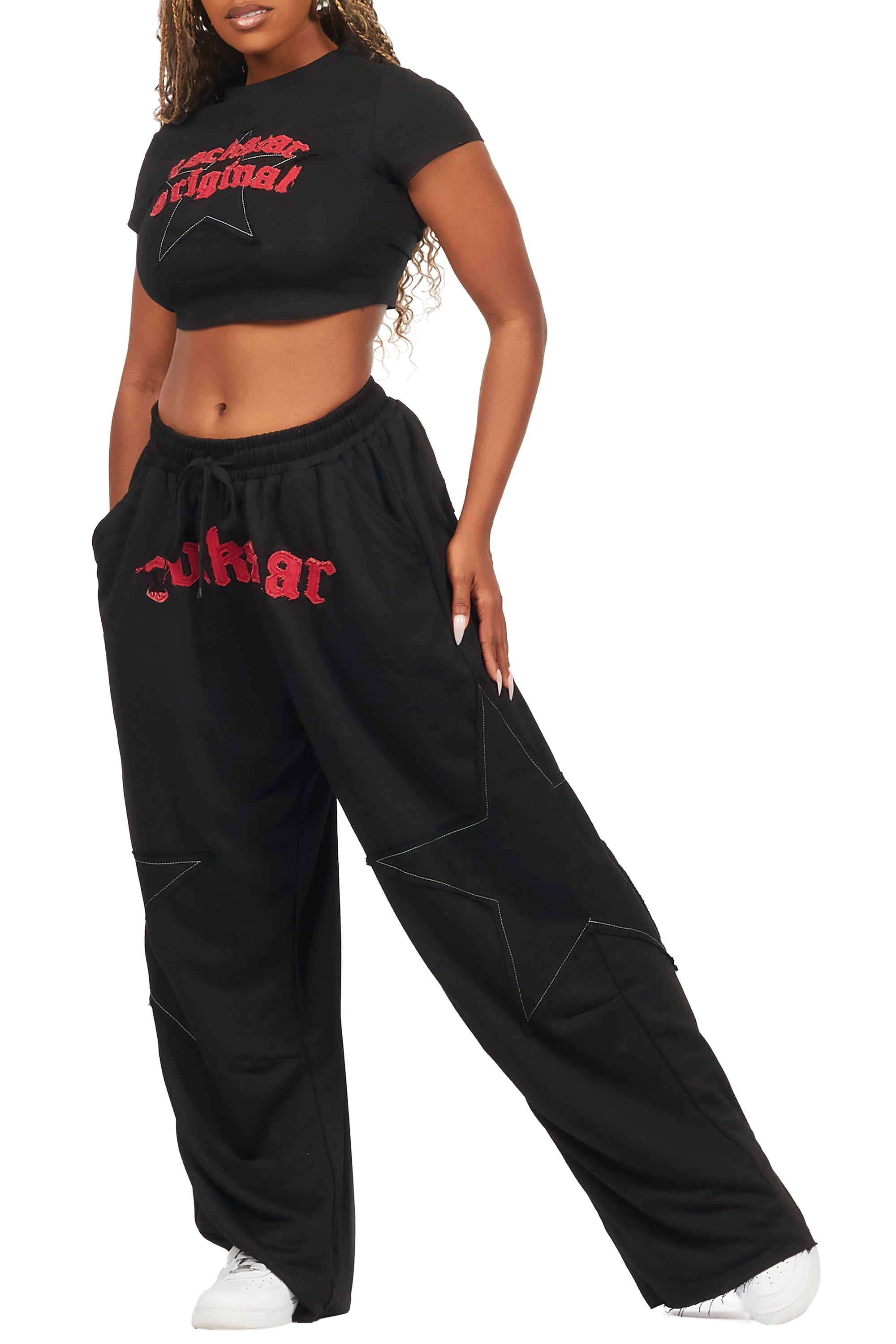 Shelley Black/Red T-Shirt Trackset