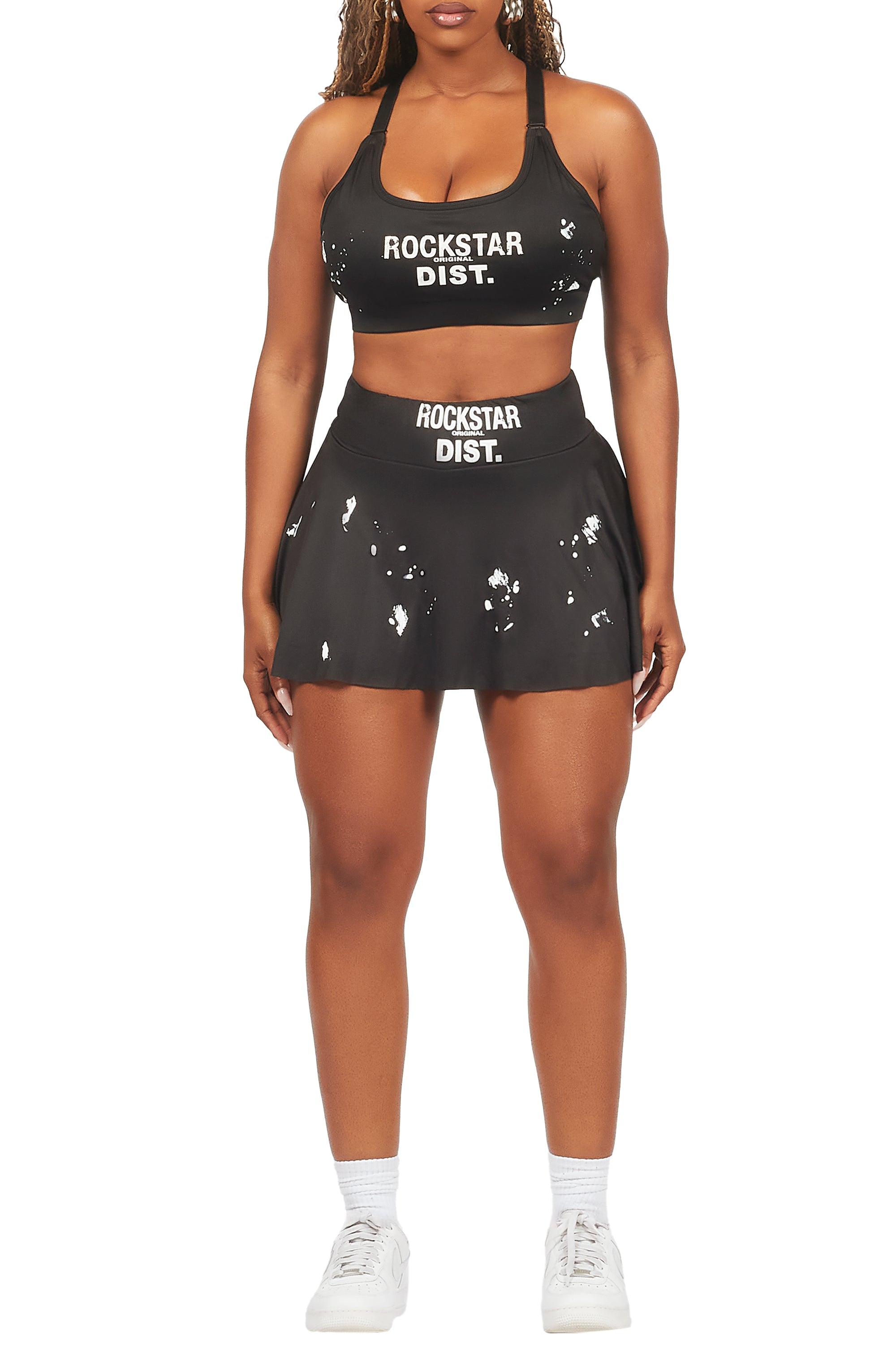 Tiffanie Black Skirt Set