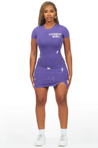 Lajuna Purple Mini Dress