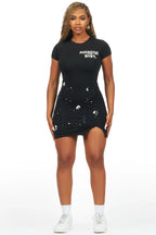 Lajuna Black Mini Dress