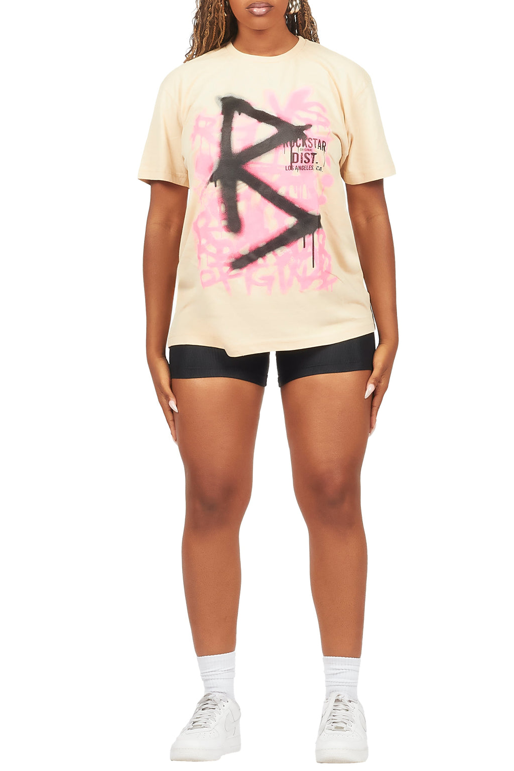 Nahomy Beige Oversized Tee