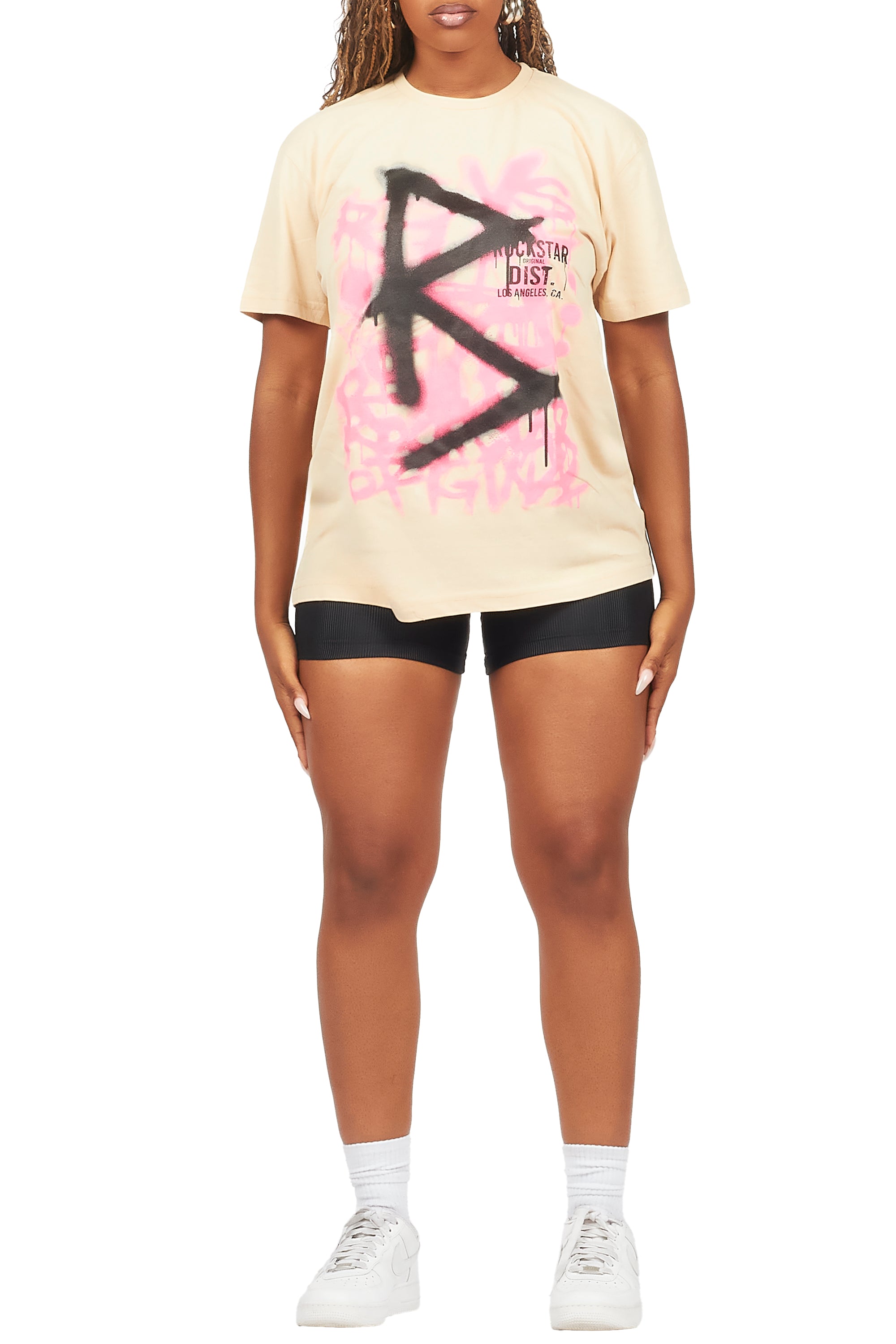 Nahomy Beige Oversized Tee