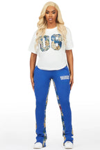 Linnea White/Royal Blue T-Shirt Tapestry Trackset